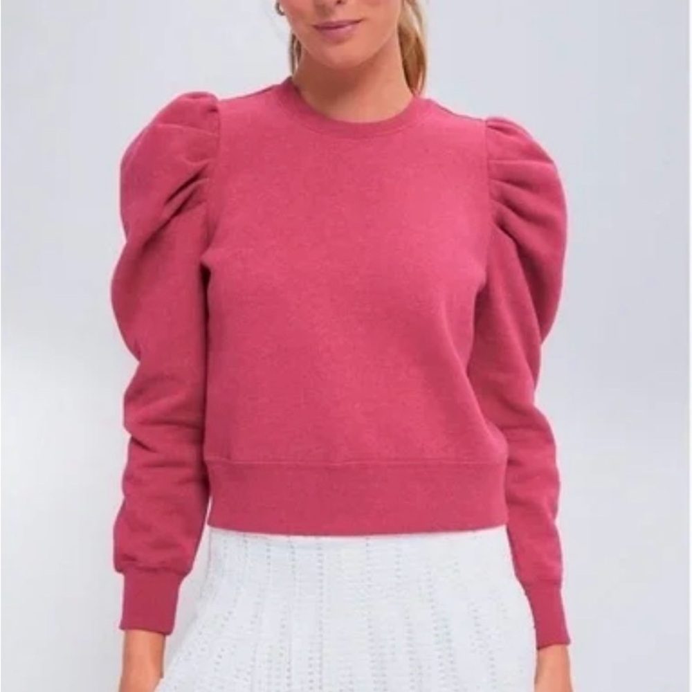 Tuckernuck Sport Pink Puff Sleeve Maisie Sweatshirt - never worn